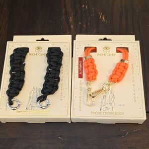 Black and Orange Crossbody Phone Straps